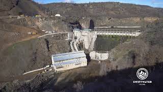 COPCO 1 DRAWDOWN DAM BLAST Klamath River California [upl. by Ralyat]