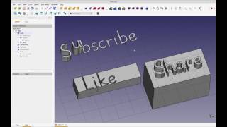 FreeCAD Tutorial  Text  Shapestring [upl. by Hump]