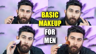 Basic Makeup For Men  Natural Looking Makeup  Mens Basic Daily Makeup Tutorial [upl. by Ainalem311]