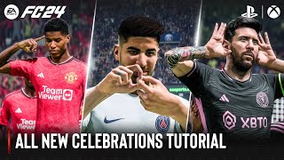 EA SPORTS FC 24  All New Celebrations Tutorial [upl. by Ellesij924]