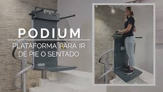 Plataforma salvaescaleras para subir de pie PODIUM [upl. by Anirrok774]