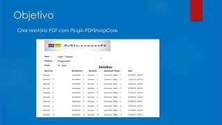 Criando Relatórios com PDFSharpCore ASPNET Core 30 C [upl. by Thgiled]