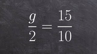 Solving a proportion by cross multiplication and inverse operations [upl. by Anilatac]