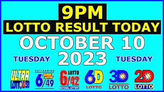 9pm Lotto Result Today October 10 2023 Tuesday [upl. by Chavaree720]