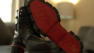 An Uninteresting Unboxing Christian Louboutin Combat Boots [upl. by Ahcsap]