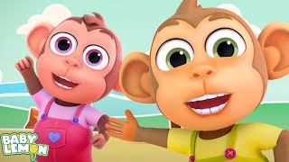 Monkey Dance Song and Animated Cartoon for Children [upl. by Llennod800]