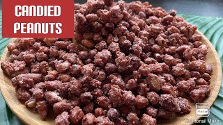 Candied Peanut  Sugar Coated Peanut  Homemade Peanut Recipe [upl. by Huskey]