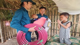 Border guards and commune militia helped the orphan boy lead the water pipe to the farm [upl. by Ulises]