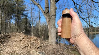 End Grain Box With A Burnished Fit Lid 🔥 A Perfect Fit 😉 Woodturning Black Walnut Sap wood [upl. by Friday]