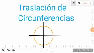 Traslación de una circunferencia Tema para bachillerato de matemáticas [upl. by Mehta]