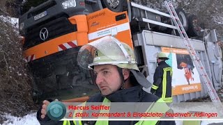 MÜLLWAGEN ABGESTÜRZT  SPEKTAKULÄRE BERGUNG  Unterstützung durch Feuerwehr amp DRK  E [upl. by Thagard648]