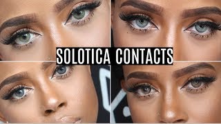 The Best Colored Contacts For Dark Eyes Solotica Try On Haul  Mel Ocre Crystal Graphite Quartz [upl. by Fortna]