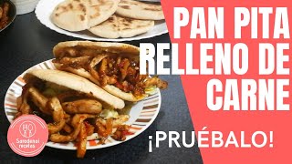 🌮Prueba el MEJOR RELLENO para PAN de PITA ¡DELICIOSO [upl. by Ramuk]