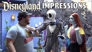 Jack and Sally Thought I Ate Disney Characters  Disneyland Impressions [upl. by Harras]