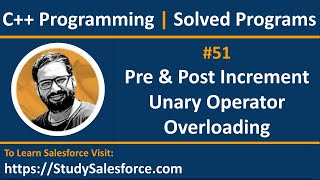 51 C  Implement pre and post increment using operator overloading in C  by Sanjay Gupta [upl. by Armmat]