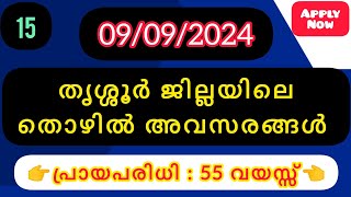 Thrissur Job Vacancies Today  Job Vacancy Thrissur  Kerala Job Vacancy 2024  തൃശൂർ Job Vacancies✅ [upl. by Aramac]