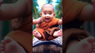 so cut baby😎 viral short cutebaby babymonk trending littlemonkforyou [upl. by Ligriv]