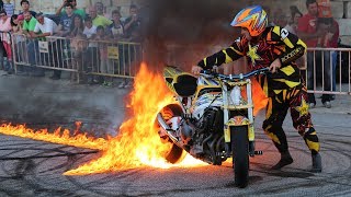 Paulo Martinho  Moto Freestyle  Quemando Rueda Burnout   Tire 1000 degree   BOTICAS [upl. by Alahs251]