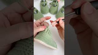 Baby booties knitting crochet crochetpattern [upl. by Anuahsat97]