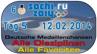 Sotschi 2014 Olympia Special 20  Tag 5  12022014  Deutschland Medaillenchancen [upl. by Boot]