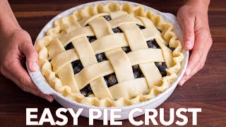 How To Make Easy HOMEMADE PIE CRUST Recipe [upl. by Hawker]