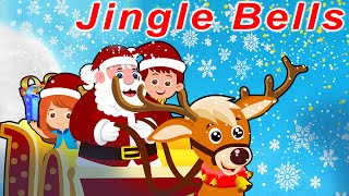 Jingle Bells Song For Children With Lyrics  Jingle Bells  Christmas Songs [upl. by Ennelram]