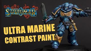 How to Paint Ultramarine Primaris Intercessor with Contrast Paints [upl. by Ylrebmic]