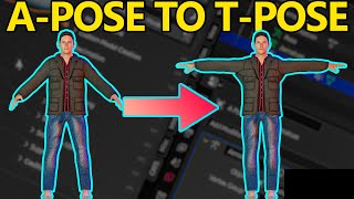 Convert APose To TPose in Blender  CATS Addon  Munish Kumar [upl. by Mieka]