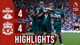 HIGHLIGHTS Liverpool 44 Southampton  Jota Gakpo amp Firmino score in frantic final day draw [upl. by Alrrats65]