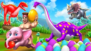 Long Neck Dinosaur Brachiosaurus Adventure to Rescue T Rex Eggs  Jurassic World Cartoons [upl. by Small]