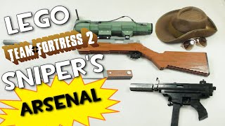 Team Fortress 2 LEGO Snipers FULL Arsenal Sniper Rifle Cleaners Carbine and Kukri [upl. by Lowrance]