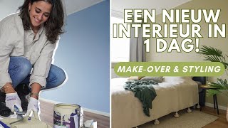 Home makeover in één dag met TREND KLEUREN 2023 in de woonkamer en slaapkamer  Flexa amp Binti Home [upl. by Sherr765]