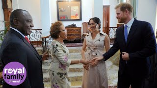 Duke and Duchess of Sussex Welcomed by South African President [upl. by Nesmat]