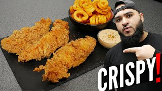 THE BEST CRISPY CHICKEN TENDERS  WITH SAUCE [upl. by Learrsi]