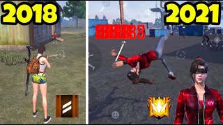 GARENA FREE FIRE 2018 vs 2021 😳🔥 [upl. by Arhna528]