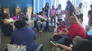 Protesters hold readin at HISD board of managers meeting over controversial library changes [upl. by Jer51]