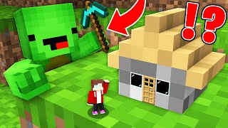 Mikey amp JJ Found this TINY SECRET HOUSE  Minecraft Challenge  Maizen [upl. by Aldarcie]