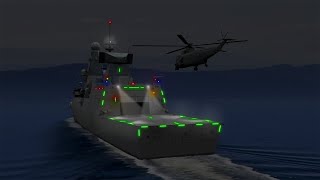 Helideck Landing Assist Lights Test  Simpleplanes [upl. by Elocen]