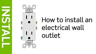 How to Install an Electrical Wall Outlet  Leviton [upl. by Nek]