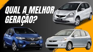 QUAL A MELHOR GERAÇÃO DO HONDA FIT [upl. by Ainar]