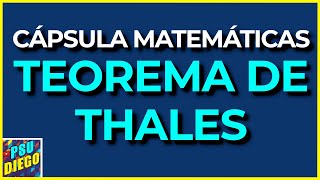 TEOREMA de THALES  Cápsula  Ejercicio  Matemáticas PAES [upl. by Bette-Ann]