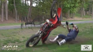 Larry sending it on the CR500 amp HUGE crash [upl. by Llednek488]