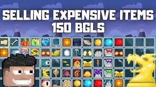 SELLING All My EXPENSIVE Items To Get 150 BGLS  Growtopia  2023 [upl. by Nnayelsel]