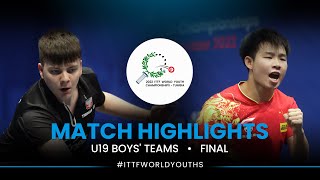 Mateusz Zalewski vs Zeng Beixun  U19 Boys Teams Final  ITTF World Youth Championships 2022 [upl. by Adyht410]