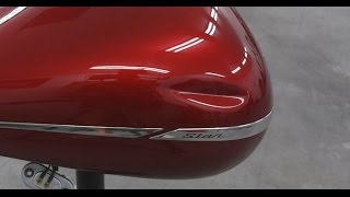 Sharp Deep Crease Motorcycle Gas Tank Dent Repair PDR [upl. by Terese770]