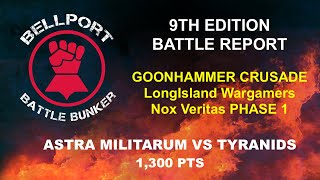 Warhammer 40k Goonhammer Crusade LIW Nox Veritas Astra Militarum VS Tyranids 1300 points  PHASE 1 [upl. by Utta295]