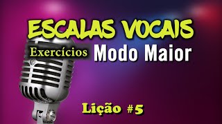 Técnica Vocal Iniciantes  Vocalizes Sobre Escalas  Modo Maior  Variação 4 [upl. by Colas342]