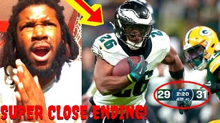 NECK amp NECK LAST 2 MINUTES EAGLES VS PACKERS HIGHLIGHTS REACTION 2024 WEEK 1 [upl. by Aeki]