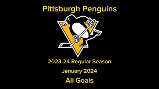 Pittsburgh Penguins  January 2024  All Goals [upl. by Naesar]