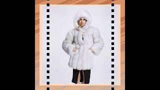 HJQJLJLS 2021 Winter Women Faux Fox Fur Coat Hooded Female Thick Warm Artificial Fur Jacket Ladie [upl. by Aruol]